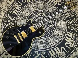 GIBSON VINTAGE 1979 LES PAUL CUSTOM LEFT-HANDED -EBONY- 5.22KG FLOOR PRODUCTS SA