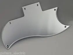 SILVER MIRROR SCRATCH PLATE TO FIT GIBSON SG STANDARD STYLE ELECTRIC GUITARS