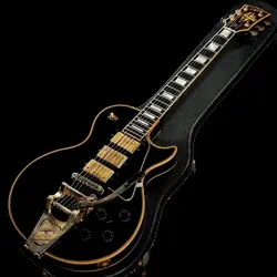 1978 GIBSON LES PAUL CUSTOM BLACK 3PU EBONY FB BIGSBY VIBRAMATE 5.4KG W/HSC