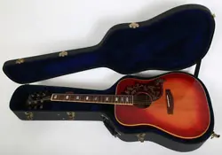 ACOUSTIC GUITAR GIBSON HUMMINGBIRD CUSTOM CHERRY SUNBURST MADE IN 1970S
