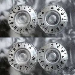 4 VINTAGE-STYLE CLEAR SPEED KNOBS INCHSIZE 24 SPLINES SHAFT FOR GIBSON LP SG
