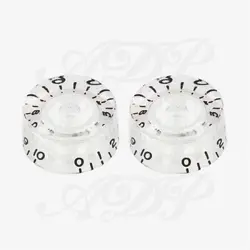 2 VINTAGE-STYLE CLEAR SPEED KNOBS INCHSIZE 24 SPLINES SHAFT FOR GIBSON LP SG