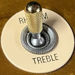 GOLD KNURLED SWITCH TIP FOR GIBSON® LES PAUL SG SWITCHES US SIZE 8/32 KINNATONE