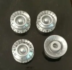 SILVER SPEED KNOBS FOR USA POTS NEW GIBSON LES PAUL/ ES/335/SG