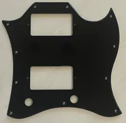 CUSTOM FOR GIBSON SG STANDARD FULL FACE STYLE GUITAR PICKGUARD 1-PLY BLACK
