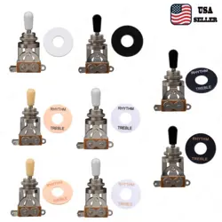 CHROME 3-WAY TOGGLE SWITCH WITH PLATE FOR GIBSON/EPIPHONE LES PAUL SG GUITAR