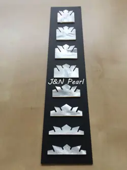 FIGURED MOTHER OF PEARL FINGERBOARD CROWN INLAY SET FOR GIBSON SJ200 STYLE