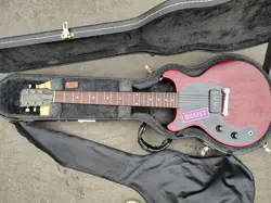 2019 GIBSON LES PAUL JUNIOR LEFT-HANDED ELECTRIC GUITAR RED BLACK W/ CASE LEFTY