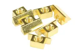 GOLD PLATED BRASS STRING SADDLES FOR GIBSON NON-WIRED ABR-1 BRIDGE, SET OF 6