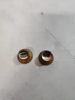 2 VINTAGE 1960S GIBSON GOLD REFLECTOR KNOB  FOR LES PAUL CUSTOM ES335.  #1