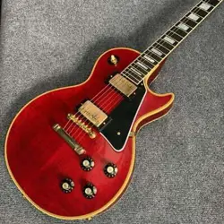 GIBSON CS: 1968 LES PAUL CUSTOM REISSUE VOS ANTIQUE WINE RED ELECTRIC GUITAR