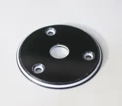 58 FLYING V REPLACEMENT ROUND JACK PLATE FOR GIBSON USA - BLACK 3 PLY