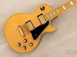 1977 GIBSON LES PAUL CUSTOM VINTAGE GUITAR NATURAL W/ MAPLE FRETBOARD & CASE
