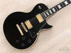 1978 GIBSON LES PAUL CUSTOM BLACK BEAUTY VINTAGE GUITAR W/ T TOPS, CASE