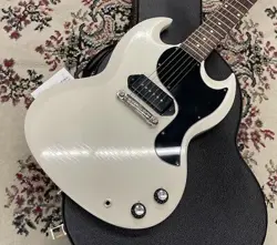 GIBSON CUSTOM SHOP MURPHY LAB 1963 SG JUNIOR POLARIS WHITE ULTRA LIGHT #GGDDM