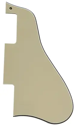 NEW 3 PLY GUITAR PICKGUARD FOR GIBSON ES 335 STYLE SHORT,VINTAGE YELLOW