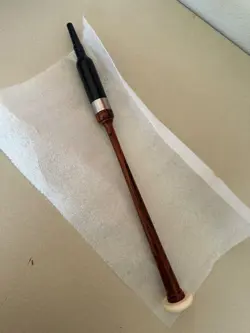 GIBSON COCOBOLO PRACTICE CHANTER W/ IMITATION IVORY SOLE, BAGPIPE PRACTICE