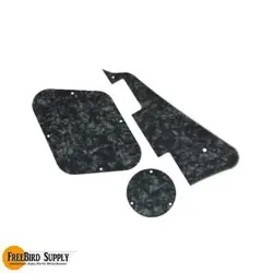 FBGT025 PICKGUARD BACK PLATE SET BLACK PEARL PEARLOID GIBSON USA LES PAUL