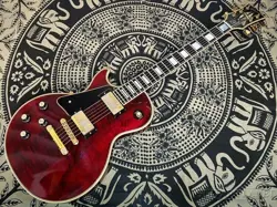 GIBSON 1976 LES PAUL CUSTOM LEFT-HANDED WINE RED VINTAGE ELECTRIC GUITAR