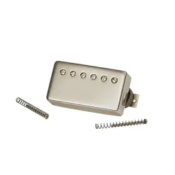 GIBSON CUSTOMBUCKER DOUBLE BLACK,TRUE HISTORIC NICKEL COVER,2-CONDUCTOR,UNPOTTED
