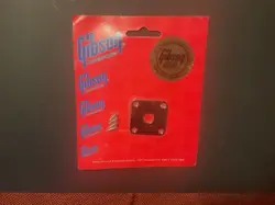 1993 ORIGINAL GIBSON PARTS JP-040 NICKEL JACK PLATE AND SCREWS FOR LES PAUL ETC