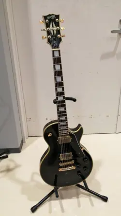 ORVILLE BY GIBSON LES PAUL CUSTOM BLACK GOLD HARDWARE MADE IN JAPAN E.GUITAR