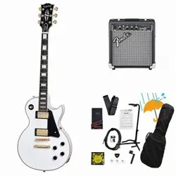 EPIPHONE INSPIRED BY GIBSON CUSTOM LES PAUL CUSTOM ALPINE WHITE FENDER 10W AMPLI