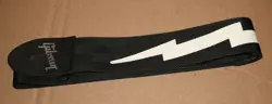 GIBSON BLACK/WHITE LIGHTNING BOLT GUITAR STRAP