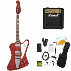 EPIPHONE INSPIRED BY GIBSON CUSTOM 1963 FIREBIRD V MAESTRO VIBROLA EMBER RED MAR