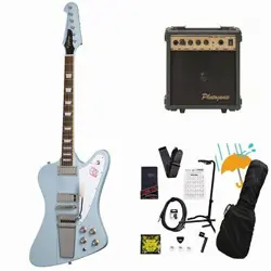 EPIPHONE INSPIRED BY GIBSON CUSTOM 1963 FIREBIRD V MAESTRO VIBROLA FROST BLUE PG