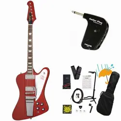 EPIPHONE INSPIRED BY GIBSON CUSTOM 1963 FIREBIRD V MAESTRO VIBROLA EMBER RED GP-