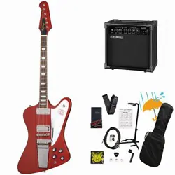 EPIPHONE INSPIRED BY GIBSON CUSTOM 1963 FIREBIRD V MAESTRO VIBROLA EMBER RED YAM