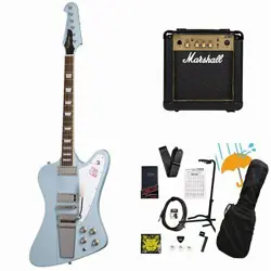 EPIPHONE INSPIRED BY GIBSON CUSTOM 1963 FIREBIRD V MAESTRO VIBROLA FROST BLUE MA