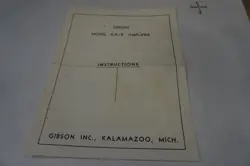 VINTAGE GIBSON MODEL GA-5 AMPLIFIER SCHEMATIC