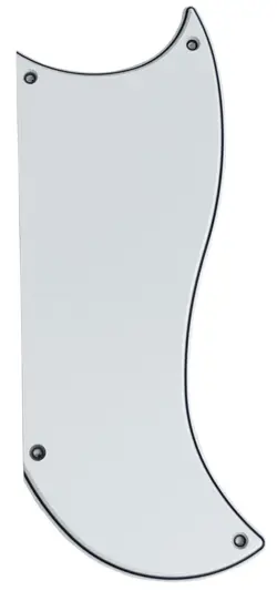 FOR GIBSON SG CUSTOM 3 PICKUP STYLE GUITAR PICKGUARD PARTS 3 PLY WHITE