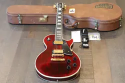 2001 GIBSON LES PAUL CUSTOM ELECTRIC GUITAR WINE RED   OHSC