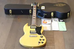 MINTY! 2010 GIBSON 1961 LP SG REISSUE ELECTRIC GUITAR TV YELLOW   COA OHSC
