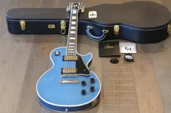 UNPLAYED! 2023 GIBSON LES PAUL CUSTOM ELECTRIC GUITAR PELHAM BLUE   COA OHSC