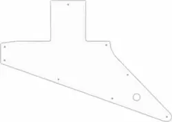 WD CUSTOM PICKGUARD FOR GIBSON 2010-PRESENT EXPLORER #02 WHITE