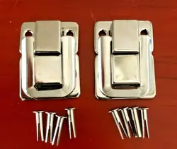 SQUARE CASE LATCH- NICKEL- REPLACEMENT FOR GIBSON COFFIN CASE & CRAFT BOXES