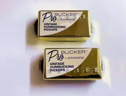 GENUINE EPIPHONE PROBUCKER HUMBUCKER PICKUP GOLD SET FOR EPI GIBSON STYLE GUITAR