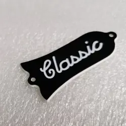 GUITAR PARTS FITS GIBSON LP 'CLASSIC' TRUSS ROD COVER PLATE , 2PLY BLACK