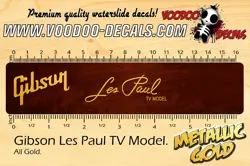 GIBSON LES PAUL TV MODEL (ALL GOLD) WATERSLIDE DECALS