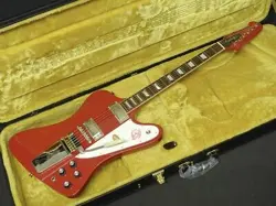 EPIPHONE INSPIRED BY GIBSON CUSTOM 1963 FIREBIRD V MAESTRO VIBROLA EMBER #GGEJZ