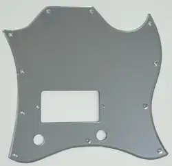 FOR FIT GIBSON SG STANDARD SINGLE HUMBUCKER GUITAR PICKGUARD 1 PLY SILVER MIRROR