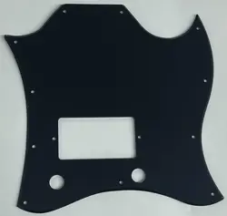 FOR FIT GIBSON SG STANDARD SINGLE HUMBUCKER GUITAR PICKGUARD 1 PLY ACRYLIC BLACK