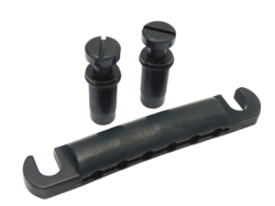 ALUMINUM STOP BAR TAILPIECE FOR EPIPHONE GIBSON LES PAUL METRIC STUDS BLACK
