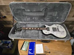 2015 GIBSON LIMITED EDITION LES PAUL CLASSIC ROCK II BLACK/WHITE MARBLE  W OHSC