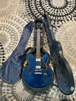 BLUE W/GIBSON CASE.