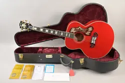 2004 GIBSON ACOUSTIC J-200 CUSTOM SHOP MONTANA GOLD ONE-OFF TRANS RED ~MINT